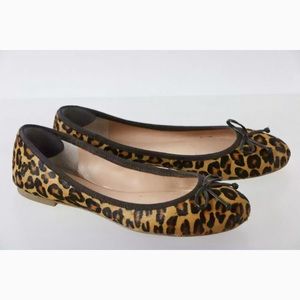 Banana Republic Leopard Print Calf Hair Flats